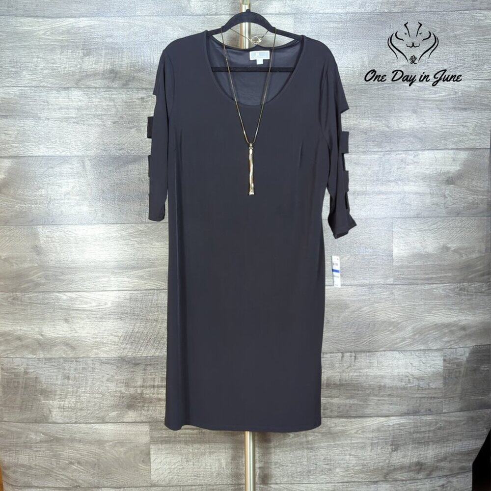 JM Collection 3/4 Ladder Sleeve Mini Dress Size XL